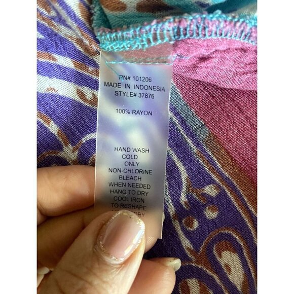 Soft Surroundings Top Small Art To Wear Fairy Asymmetrical Rainbow Colorful - Picture 10 of 10